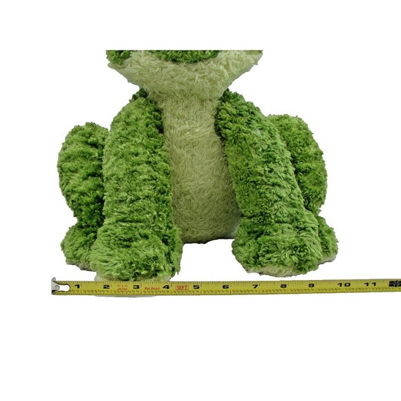 Green Frog Plush Froggle Woggle w/ Rattle Animal Stuffed Toy First and Main Vtg - Picture 8 of 9